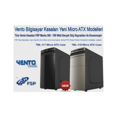 VENTO CIO TML117 MICRO ATX SİYAH KASA 300W